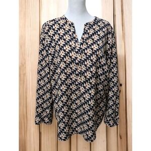 Talbots XLP Longl Sleeve‎ V Neck Top
